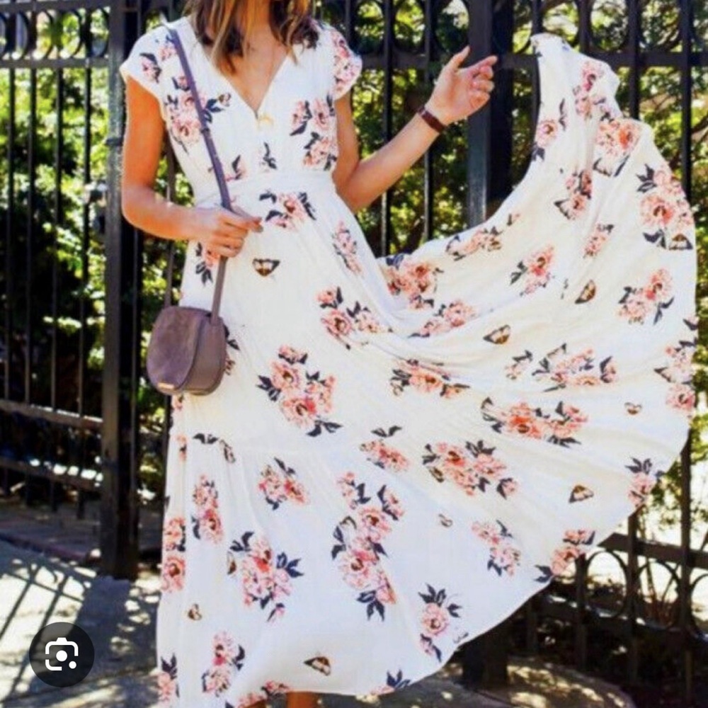 Free People All I Got Floral Maxi Dress: Size M